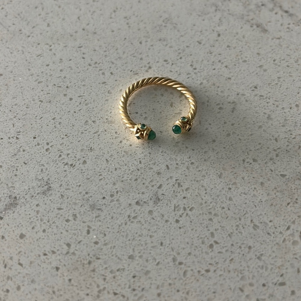Davis Yurman Emerald Renaissance Ring size 7